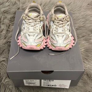 Balenciaga Track Sneakers - White and Pink